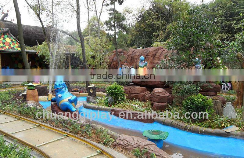 C&Q Amusement rides, cartoon design elephant train attractions children electrical toy train