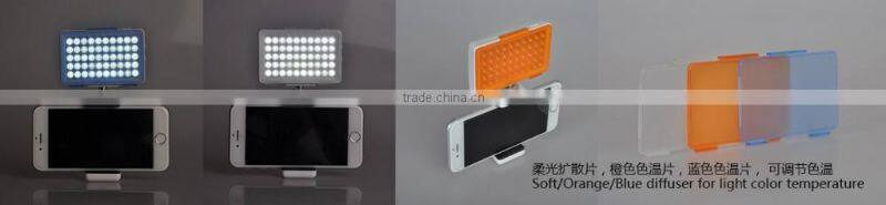 Commlite COMIRAY Multi-functional LED Video Light 50 LED bulbs For Smartphone, Monopod, Pad and DSLR Camera with 3 diffusers