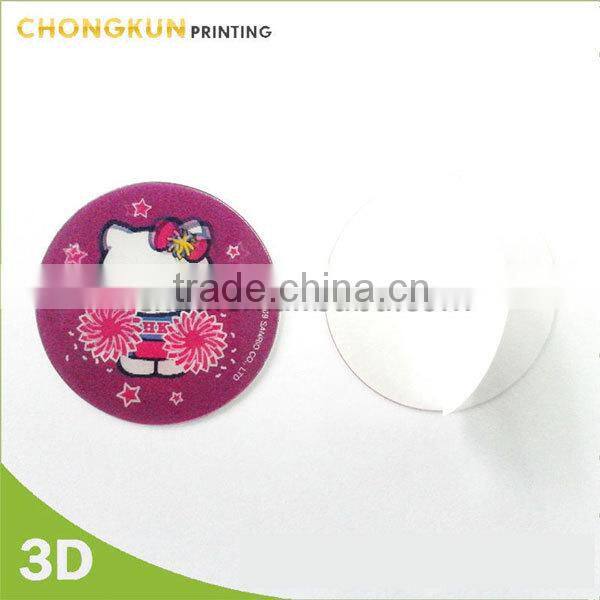 Printed Lenticular remove sticker adhesive plastic