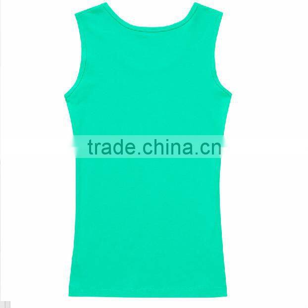 100% Cotton Bright Color OEM Produce Women Vest