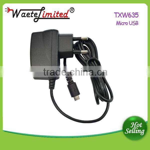 EU common 6w shapely adapter with cable and AC90V-240V 47-63Hz