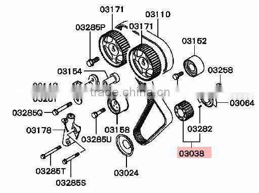 Cranshaft Camshaft Drive Sprocket for Mitsubishi Lancer Lancer Classic CS5A CS5W CS6A CS6W MD190863