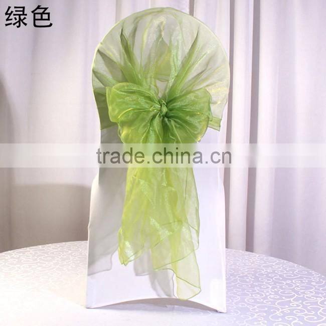 chiffon curly willow ruffle chair sash