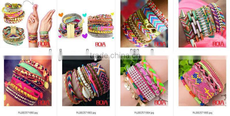 Promotion colorful cotton bracelet