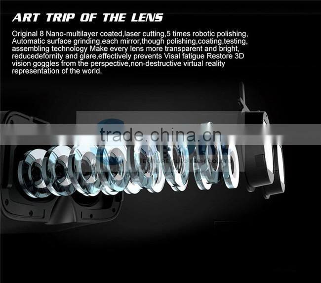 Google Cardboard 3D Movie Glasses VR BOX II 2.0 Version Virtual Reality 3D Galasses with Bluetooth Remote Controller