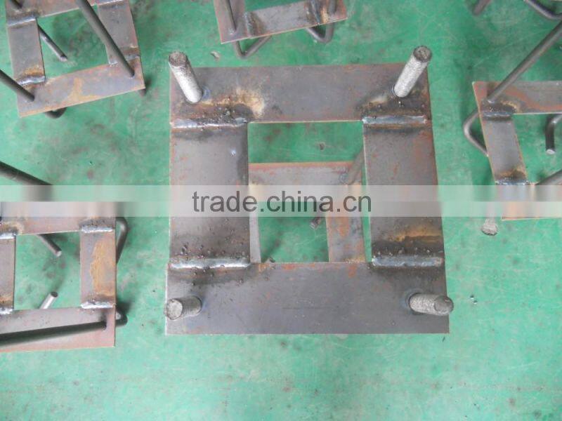 Black steel pole anchor