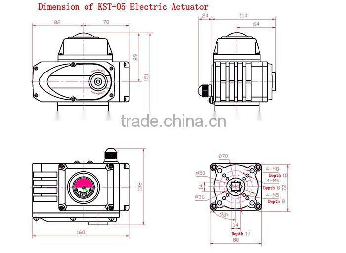 KST-B On Off Type Electric Actuator from China Supplier