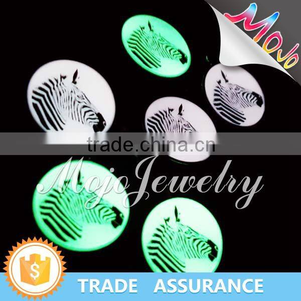 Fashion Design Mysterious Jellyfish Pattern Printed on Glow in The Dark Charm Jewelry Wholesale