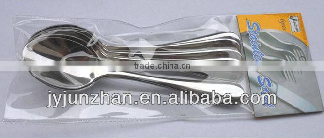 Stainless steel cutlery 6pcs spoon set and high mirror polishing