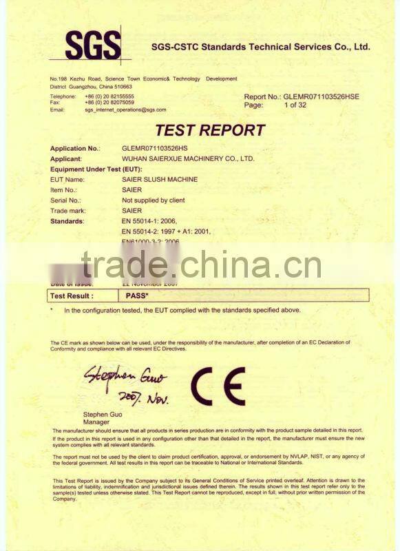 Restaurant slush machine (CE certified)