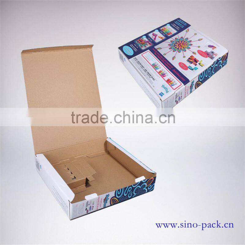 Custom logo printed corrugated clock packaging box