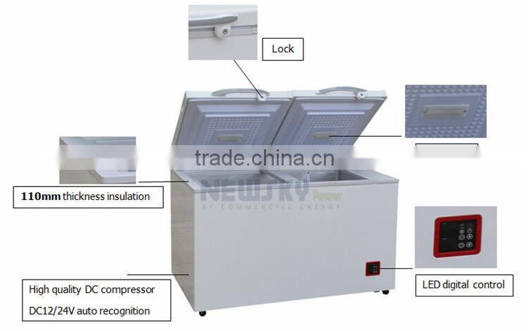 DC BR233F solar single temperature control freezer refrigerador