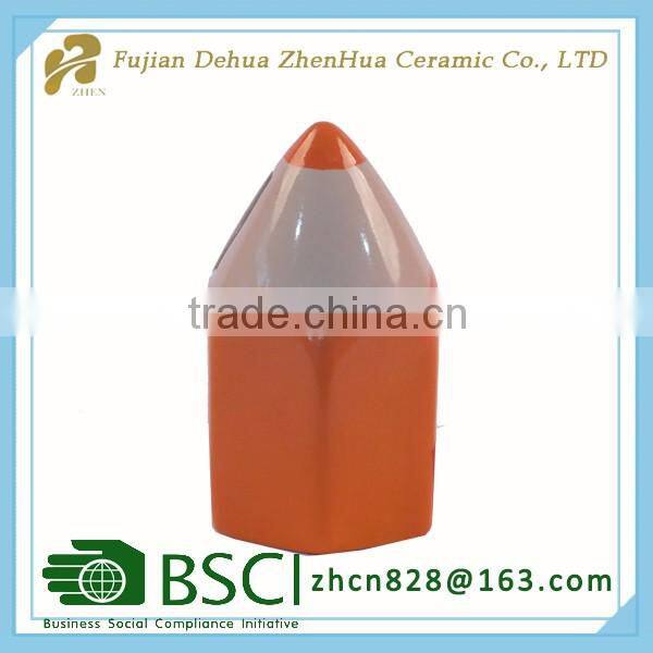 crayon shape ceramic custom money saving box