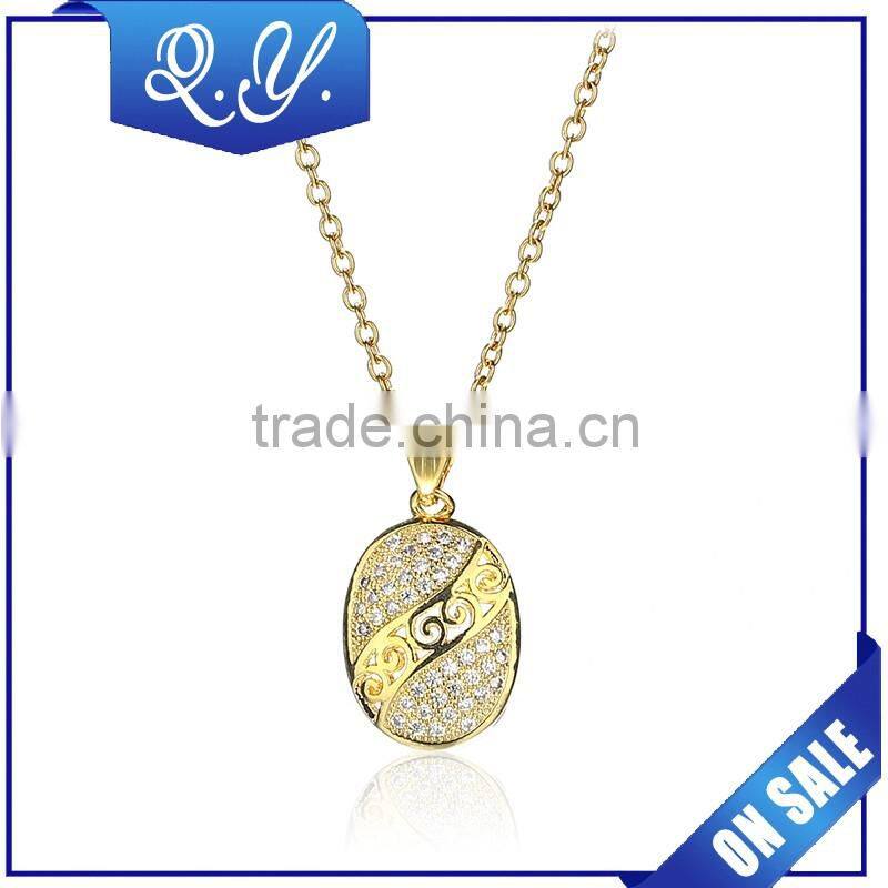 Hot selling fashion zircon diamond pendant necklace crown chain necklace jewelry