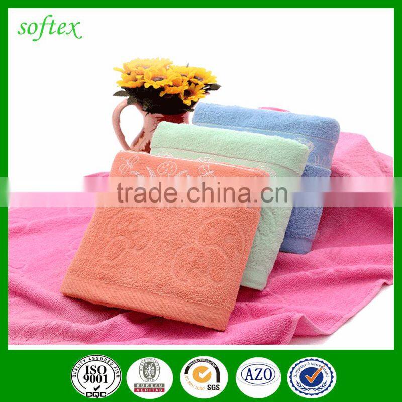 14s weak twist solid color embroidery bath towel stocks