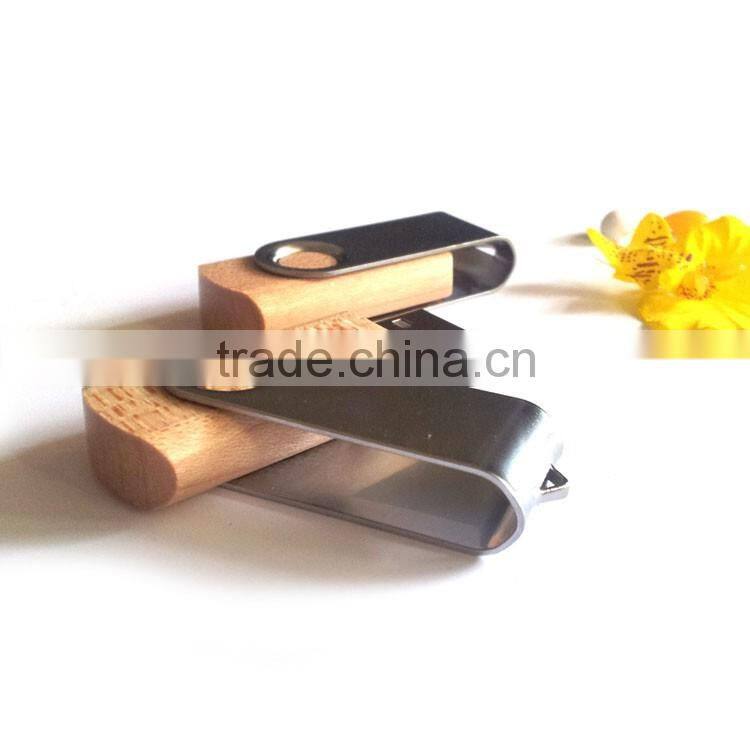 wooden swivel design usb drives,64gb 128gb wood case pendrives usb 2.0