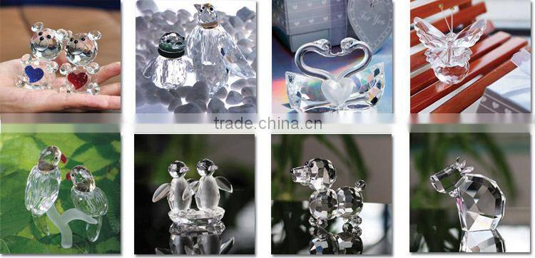 cute crystal lover boats figurines