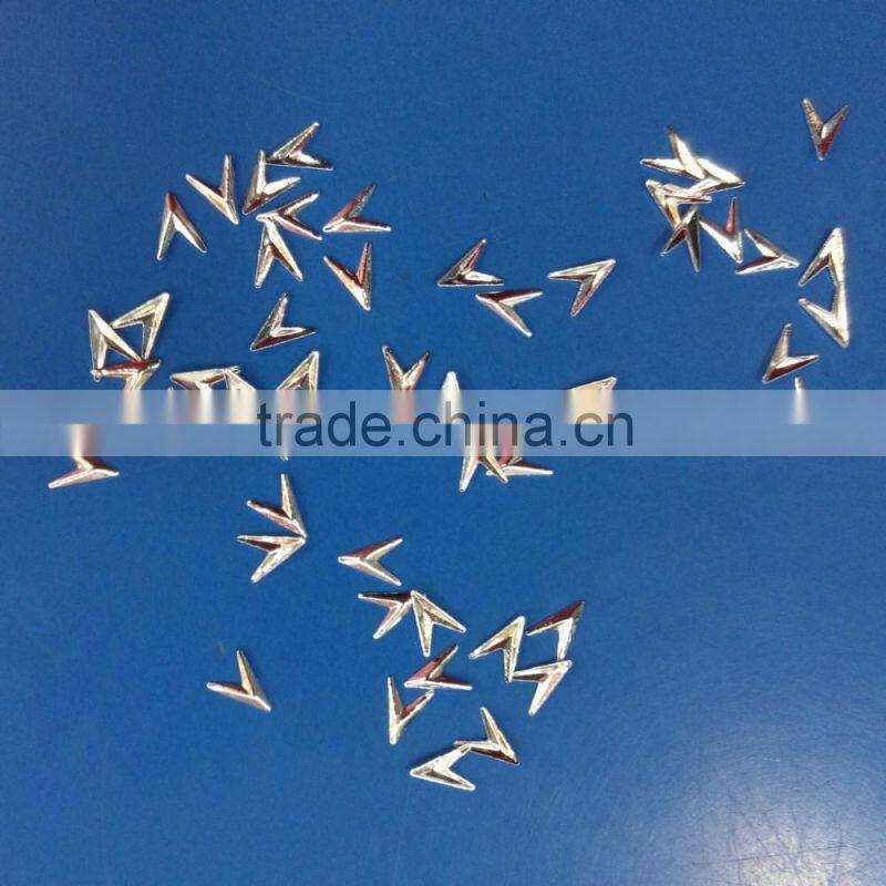 Hot Sell Mini Gold & Silver Nail Studs Arrow/heart/star/rhombus