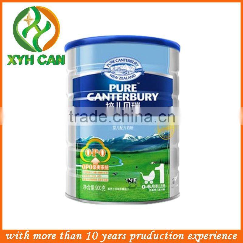 Beautiful design custom metal milk powder tin can