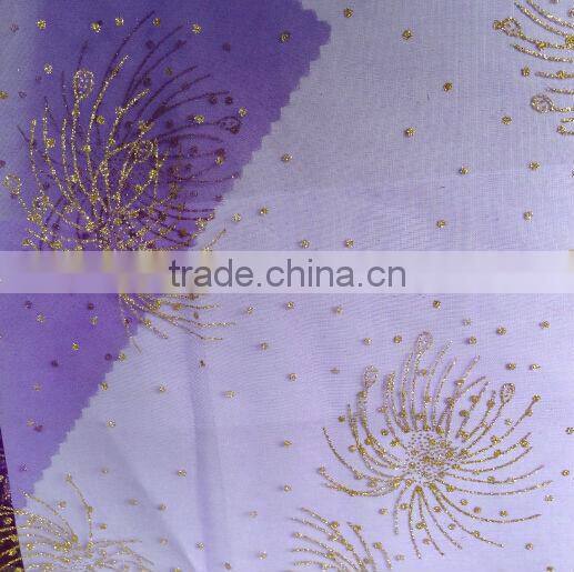 100% organza Sew Quilting Fabric Christmas Holiday Santa Clause