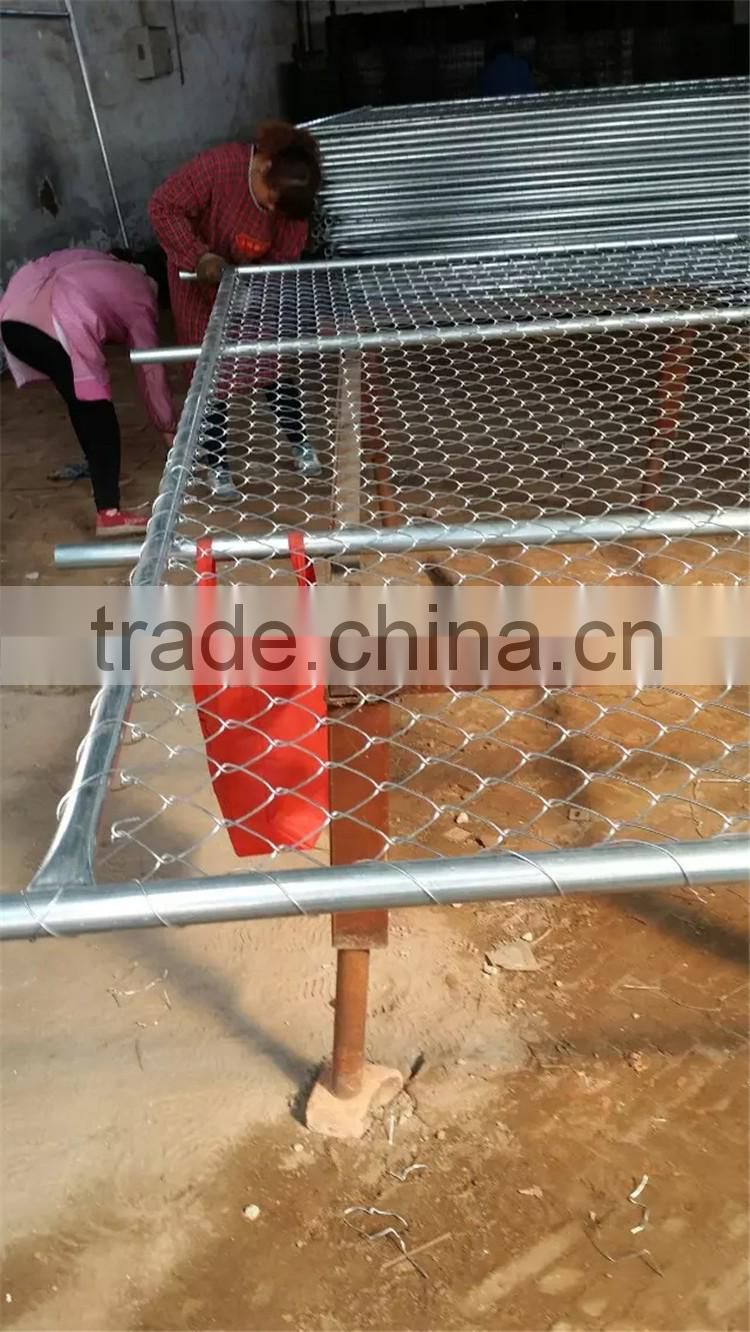 Australia standard building hot dipped galvanized steel tube temporary chain link fence