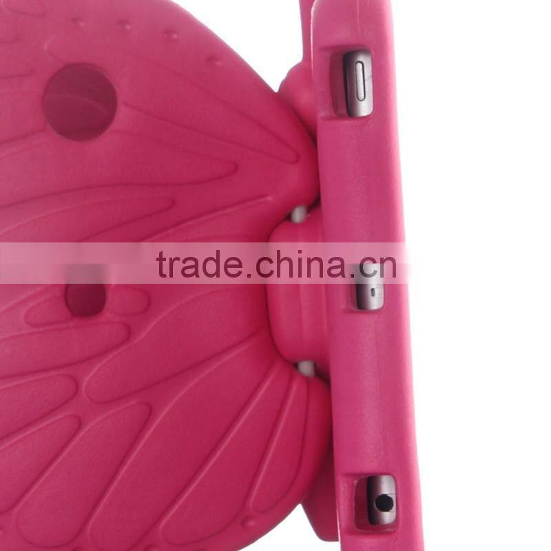 Lovely butterfly 3D animal EVA foam defender case for Apple iPad mini 2 3 with stand