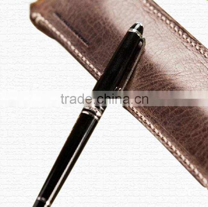 2016 leather pen pouch custom pen holder wholesale pencil case,custom pen bag