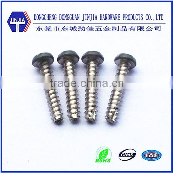 nickel m3*15 thread under cut tapping plastic head screw