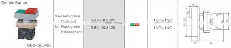 GB2-BL8425 CNGAD Double heads red and green on-off pushbutton switch