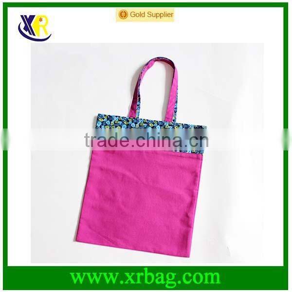 Custom colorful matching standard size canvas tote bag
