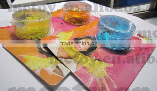 Spider crystal putty toy blister card putty with insect