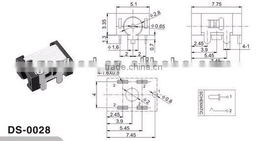 PCB DC Power Jack&SMD DC power Jack