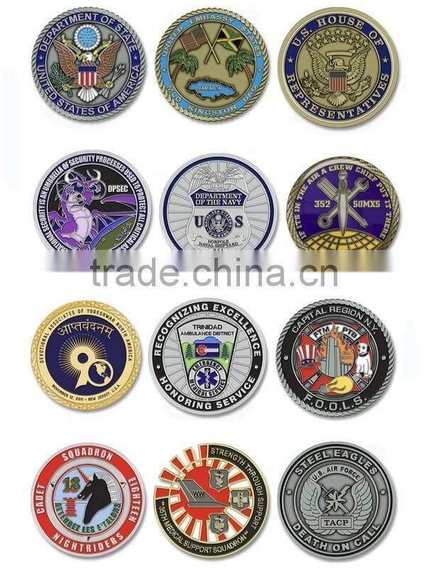 Antique silver souvenir coin/3D challenge coin/ embossed coin for usn