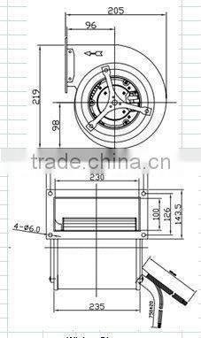 PSC ECAC Single Inlet Blower:205x219x272mm