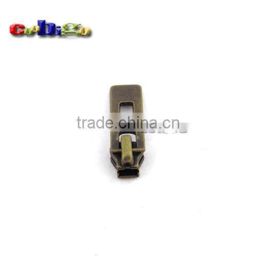 42*12mm 5# Auto Lock Zipper Slider Zinc Alloy Antique Brass For Resin Zippers #FLQ151-BR