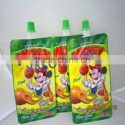 standing juice suction nozzle bag