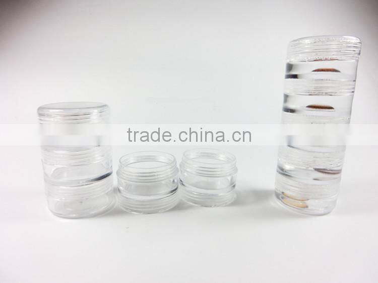 5g,10g.20g 30g nail art containers Type clear plastic jar