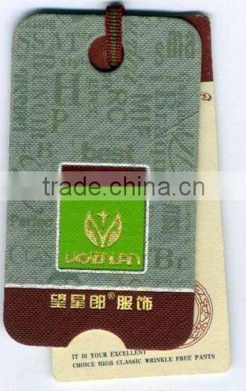 hang tag for clothing, paper hang tag for clothing