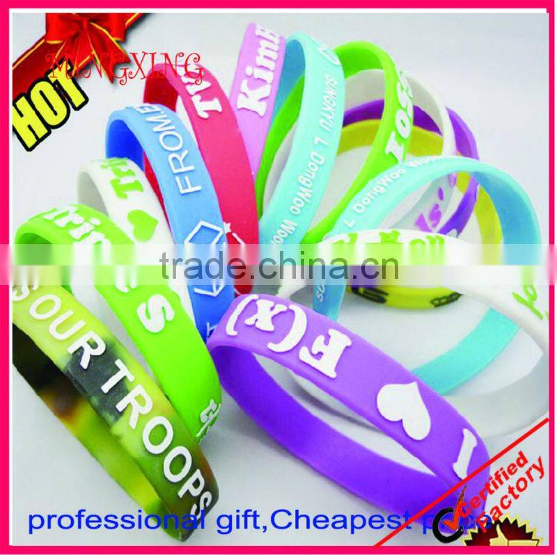 2014 top quality silicone wristband with best price in China