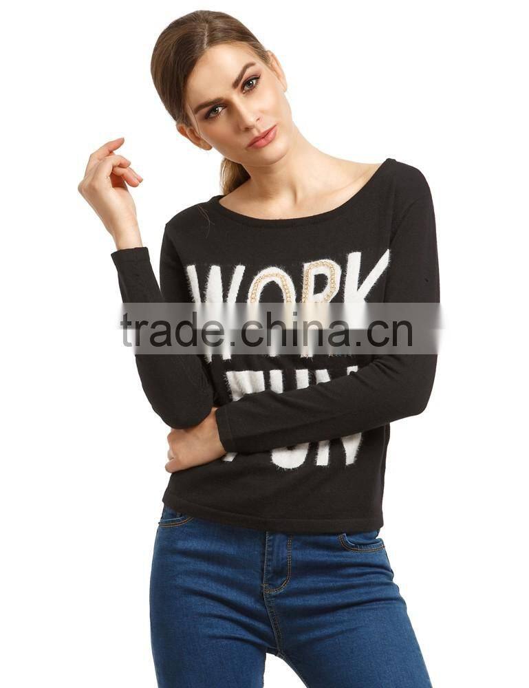 Fashion big letter women knit sweater wholesale China