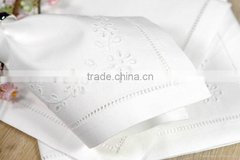 hand embroidery napkin,hemstitch napkin,linen napkin