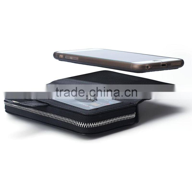 Weave PU Leather Wallet Mobile Phone Cover For Iphone 6Plus