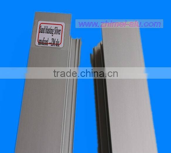 sand blasting black anodized aluminum profile 6063 t5
