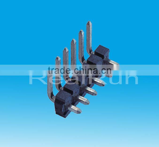 China factory customized 3.96mm Pitch Single Row Angle Pin Header