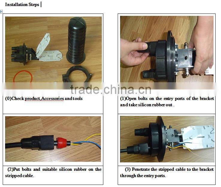 vertical type 2in 2out Optical cable connector box closure factory price