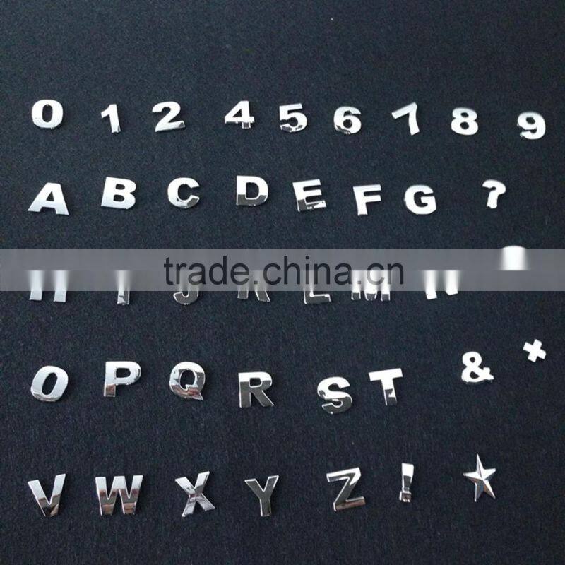 Best Selling Car Accessories High Qulity Plastic Custom Chrome Letter And Waterproof Suitable Matte & Sliver Badge Logo