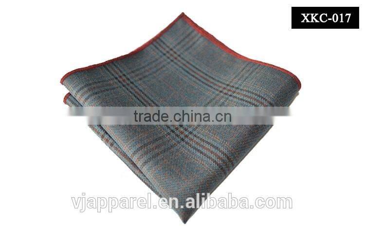 Black Edged Linen Pocket Square