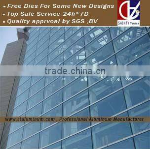 Aluminium Curtain Wall profile With Invisible Frame