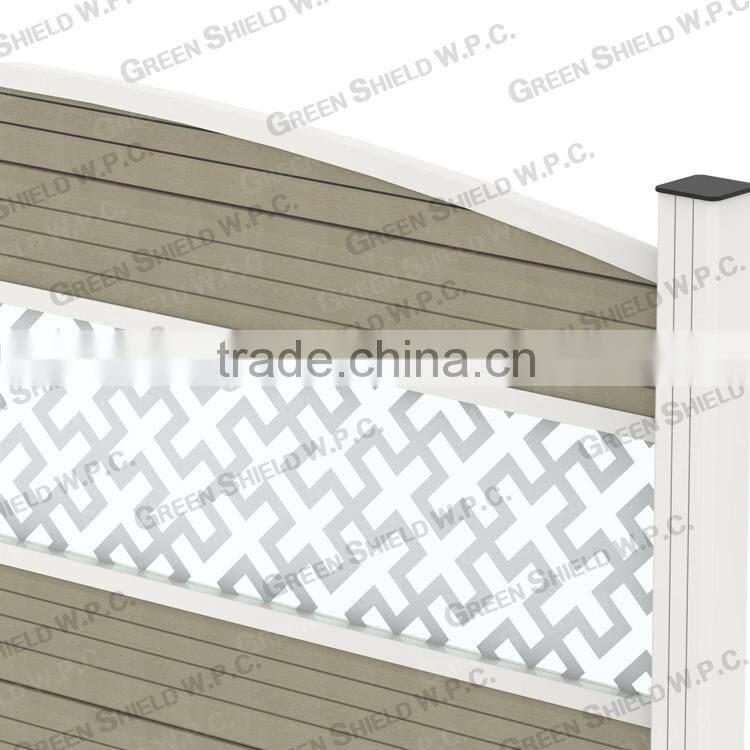 Wood Plastic Fence/Enclosure Wall 1.8m/2.0m/waterproof/anti UV/figured