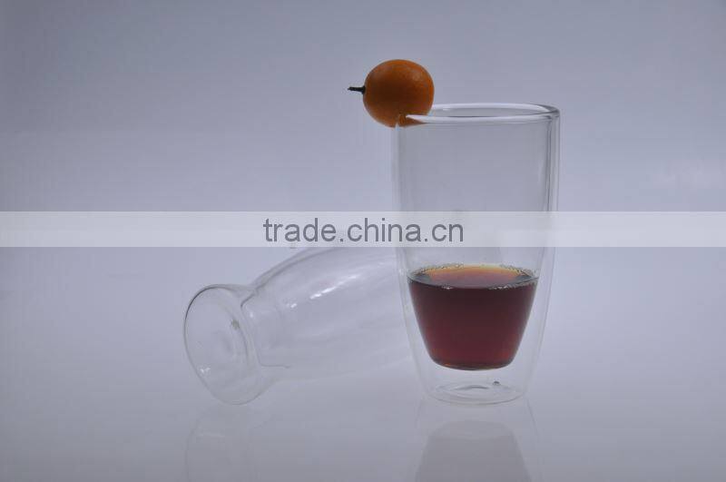 heat-resistant double wall glass cup